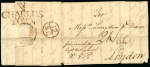 Stamp of Great Britain » Postal History 1770 Falmouth-Charleston Packet CHARLES/TOWN. Brownish-black