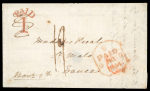 Stamp of Great Britain » Postal History Uniform Penny Post. Group of six covers all with different 1d penny post handstamps (except one with ms "1") 