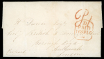 Stamp of Great Britain » Postal History Uniform Penny Post. Group of six covers all with different 1d penny post handstamps (except one with ms "1") 