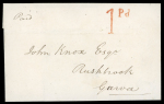 Stamp of Ireland » Pre-Stamp Postal History » Postal Reform Period 1840 (Jul 14) wrapper from Portglenone (Co. Antrim) to Garva with very fine "1 Pd" handstamp