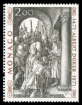 Stamp of Colonies françaises » Monaco 1971, YT n° 876A variété "Albert" Dürer trois timbres