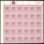 Stamp of Bahamas 1952 ½d brown-purple marginal block of 30 from the