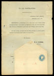 Stamp of Great Britain » Postal Notices GB 1841 Postal notice from E. S. Lees, Secretary at the Edinburgh GPO announcing the 2d postal stationery envelope