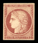 Stamp of France » Type Cérès de 1849-1850 1849, n°6B Cérès 1fr carmin brun neuf avec gomme non