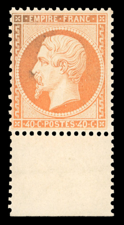 Stamp of France » Empire 1853-1862 1862, n°23 Napoléon dentelé 40c orange neuf**  SANS