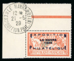 Stamp of France » Émissions à partir de 1900 1929, n°257A 2fr Merson surchargé Exposition philatélique