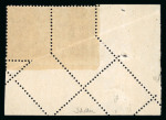 Stamp of France » Émissions à partir de 1900 1903, n°133 Semeuse fond ligné 30c violet en paire
