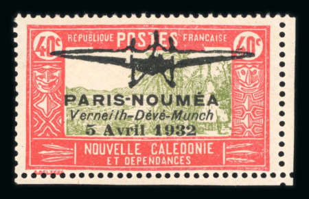 Stamp of Colonies françaises » Nouvelle-Calédonie Nouvelle-Calédonie Poste aérienne paire n°1 et 2 PARIS