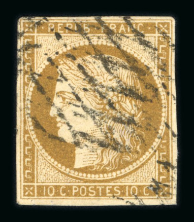 Stamp of France » Type Cérès de 1849-1850 1849, petit lot de 6 EXEMPLAIRES du n°1 Cérès 10c bistre