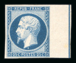 Stamp of France » Présidence de 1852 1852, n°10b Napoléon non dentelé 25c république FILET
