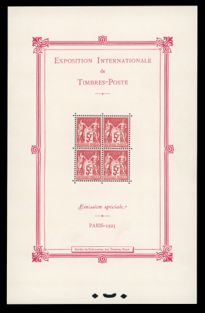 Stamp of France » Blocs et Feuillets 1925, bloc-feuillet n°1 Exposition philatélique de