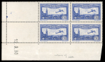 Stamp of France » Variétés et curiosités 1930, Poste aérienne n°6b OUTREMER VIF en bloc de quatre