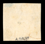 Stamp of France » Timbres-Taxe 1859, Taxe n°1 Lithographie neuf(*) regommé aspect