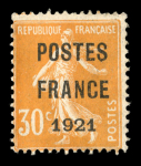 Stamp of France » Préoblitérés 1921, Préoblitéré n°35 POSTE FRANCE 1921 sur 30c orange
