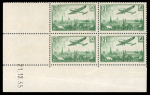 Stamp of France » Poste Aérienne 1930, Poste aérienne n°14 50fr vert avion survolant