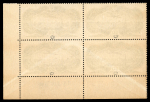 Stamp of France » Poste Aérienne 1930, Poste aérienne n°15 50fr burelé bloc de quatre