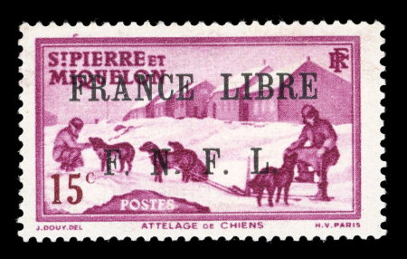 Stamp of Colonies françaises » St. Pierre et Miquelon 1941, Saint Pierre et Miquelon n°251 15c rose lilas