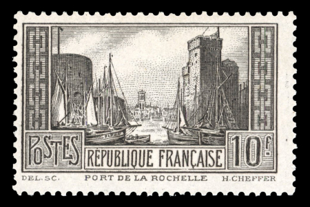 Stamp of France » Émissions à partir de 1900 1931, n°261B Port de La Rochelle BRUN-NOIR NON ÉMIS