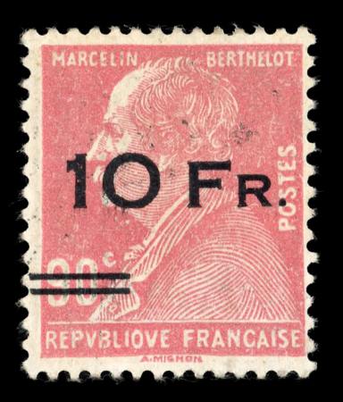 Stamp of France » Poste Aérienne 1927, poste aérienne n°3 10fr surchargé sur le paquebot
