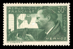 Stamp of France » Émissions à partir de 1900 1937, n°337A 30c Mermoz VERT-JAUNE neuf * malgré une