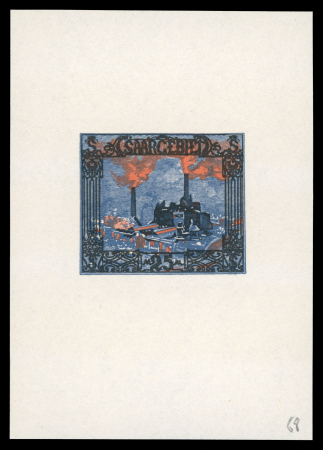Stamp of Colonies françaises » Sarre 1921, Paysages, 13 épreuves sur papier glacé, petits