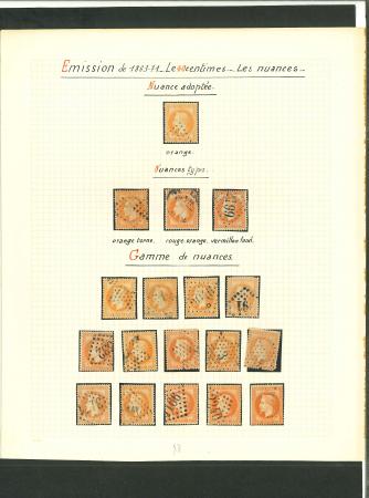 Stamp of France » Empire Lauré 1863-1870 1863-1874, Napoléon Lauré, collection avec nuances,