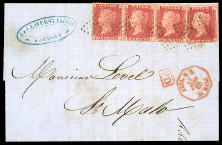Stamp of Great Britain » Channel Islands » Jersey Jersey 1866 entire to St Malo