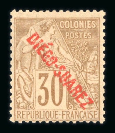 Stamp of Colonies françaises » Diégo-Suarez 1892, type Alphée Dubois surchargé 30c brun YT n° 21