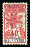 Stamp of Colonies françaises » Mauritanie 1906, timbre-taxe 40c rouge/gris YT n° 6 obl léger