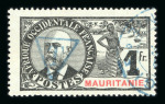 Stamp of Colonies françaises » Mauritanie 1906, timbre-taxe 40c rouge/gris YT n° 6 obl léger