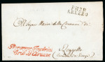Stamp of Italian States » Tuscany Italy Tuscany 1812 entire Arezzo to Deggello, Florence