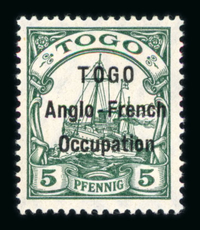 Stamp of Colonies françaises » Togo 1914 : 5pf vert YT n° 32A neuf *, TB et signé Brun