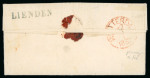 Stamp of Netherlands Netherlands 1857 entire Lienden to Gralingen, Luxembourg