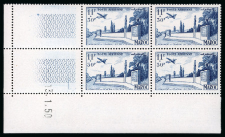 Stamp of Colonies françaises » Maroc 1952, série non émise Temara PA YT n° 89-92 en blocs