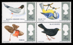 Stamp of Great Britain » Queen Elizabeth II 1966 Birds 4d group incl. British Philatelic Exhibition