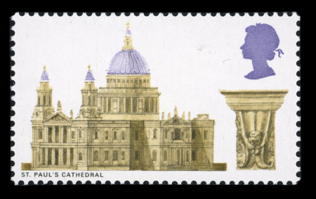 Stamp of Great Britain » Queen Elizabeth II 1969 Cathedrals group incl.9d with black and phosphor omitted variety 
