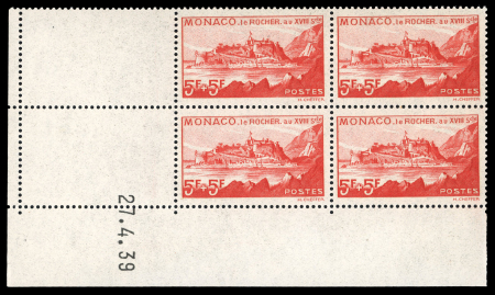 Stamp of Colonies françaises » Monaco 1935, série des Princes YT n° 185-194 en blocs de quatre