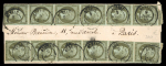 Stamp of France » Empire 1853-1862 1863, Lettre avec spectaculaire affranchissement à