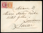 Stamp of France » Empire Lauré 1863-1870 1870, Lettre affranchie à 1f20 avec Napoléon lauré
