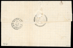Stamp of France » Empire Lauré 1863-1870 1870, Lettre affranchie à 80c avec Napoléon lauré Y&T