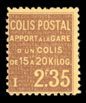 Stamp of France » Colis Postaux 1933, 2f35 brun/jaune YT n° 97 neuf **, TB et signé