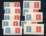 Stamp of France » Émissions à partir de 1900 1927, paire Strasbourg YT n° 242A, dix paires neufs