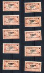 Stamp of France » Émissions à partir de 1900 1929, Congrès du Havre YT n° 257A, dix timbres neufs