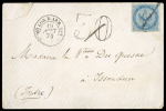 Stamp of Colonies françaises » Colonies Générales 1870, Enveloppe pour Issoudun (France) affranchie avec