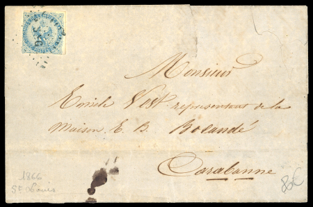 Stamp of Colonies françaises » Colonies Générales 1866, Lettre du Sénégal écrite de St Louis pour Carabane