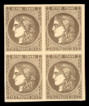 Stamp of France » Emission de Bordeaux 1870 1870, superbe lot de 10 blocs neufs au type Bordeaux