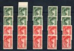 Stamp of France » Émissions à partir de 1900 1936, paire Samothrace YT n° 354-355 x dix timbres