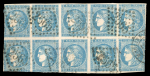 Stamp of France » Emission de Bordeaux 1870 1870, sur plusieurs plaquettes, important lot de +