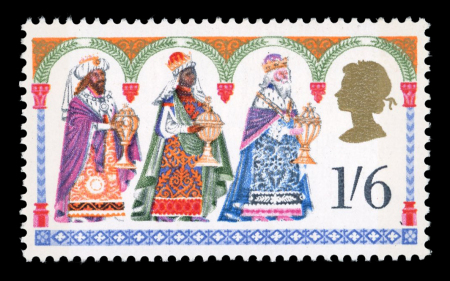 Stamp of Great Britain » Queen Elizabeth II 1969 Christmas 1s6d mint n.h. group incl. greenish-yellow omitted (S.G. £400)