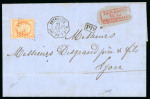 Stamp of France » Empire 1853-1862 1867, Lettre datée de Saida pour Lyon affranchie à